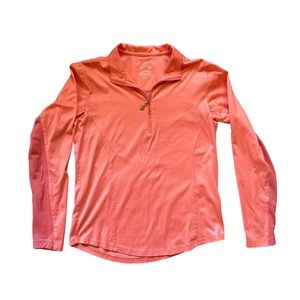 SanSoleil Zip Up Long Sleeve Collared Sun Shirt Pink Size XS